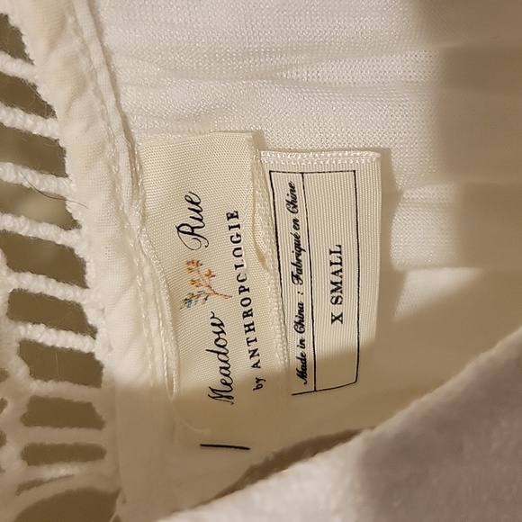 ❤️ ANTHROPOLOGIE MEADOW RUE SIERRA CROCHETED SLEEVELESS BOHO TOP, XS - Picture 7 of 11